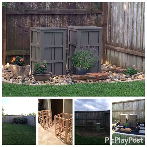 tall narrow metal box in my yard|patio utility boxes.